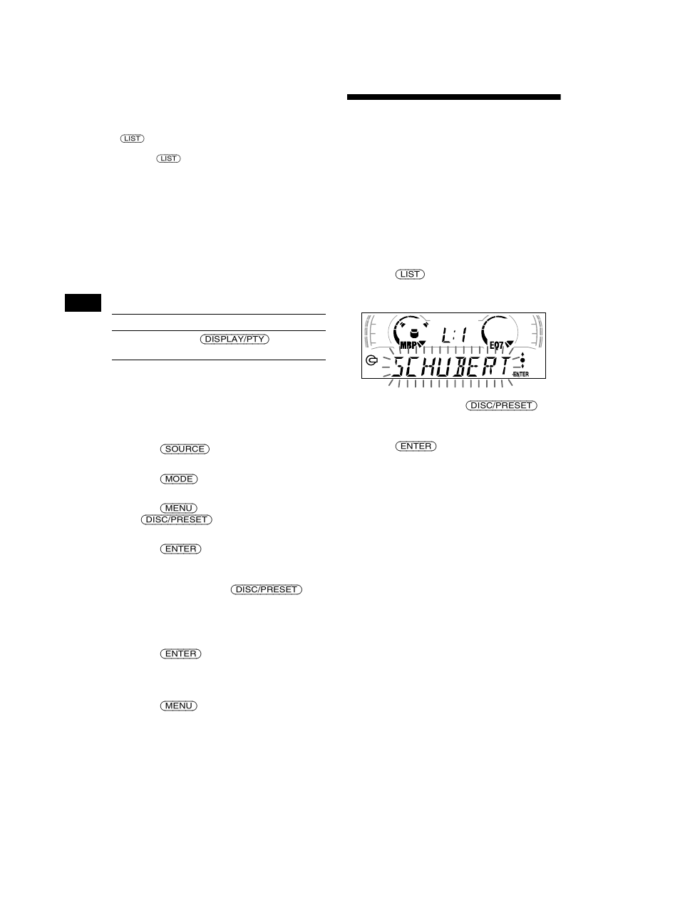 Locating a disc by name, List-up | Sony CDX-CA650V User Manual | Page 12 / 138