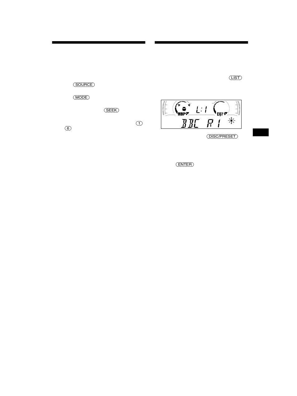 Storing only the desired stations, List-up, Tuning in a station through a list | Sony CDX-CA650V User Manual | Page 15 / 138