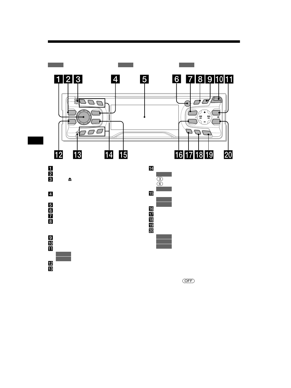 Lage und funktion der teile und bedienelemente, Lage und funktion der teile und, Bedienelemente | Sony CDX-CA650V User Manual | Page 32 / 138