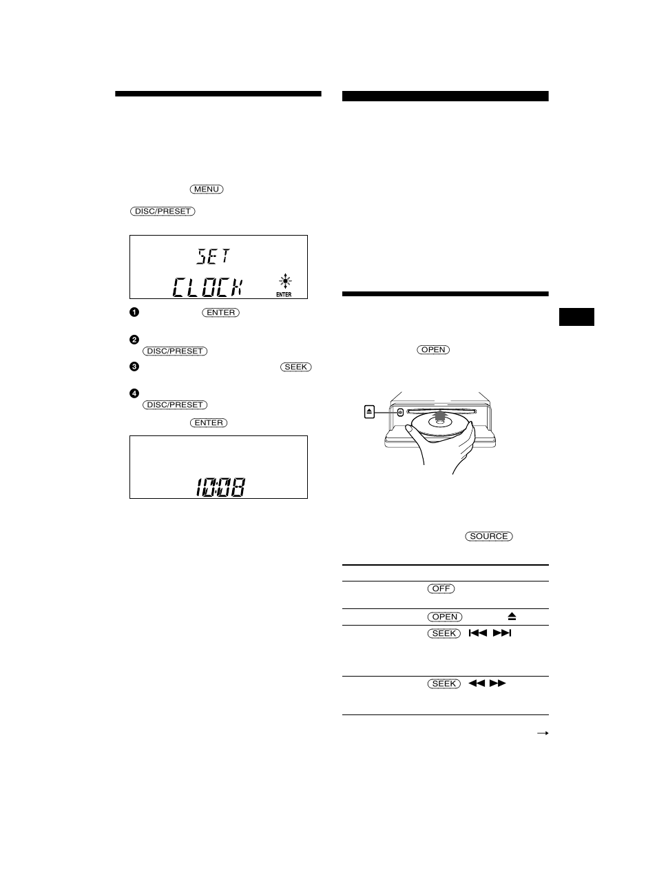 Einstellen der uhr, Cd-player cd/md-gerät (gesondert erhältlich), Dépose de la façade | Klok instellen, Wiedergeben einer cd | Sony CDX-CA650V User Manual | Page 37 / 138