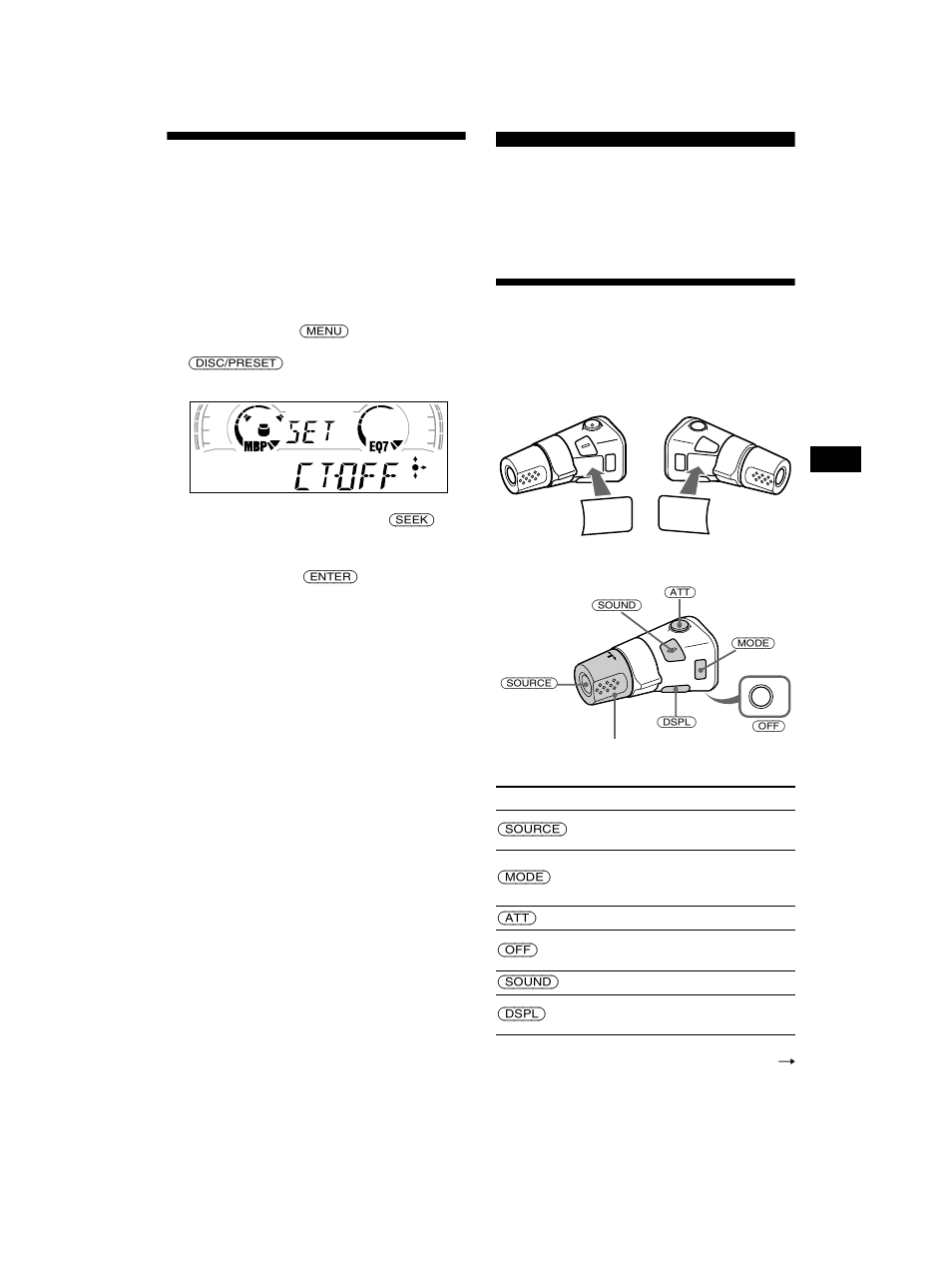 Automatisches einstellen der uhr — ct, Weitere funktionen, Der joystick | Andere functies, Gebruik van de bedieningssatelliet, Automatisches einstellen der uhr, Seite 19 | Sony CDX-CA650V User Manual | Page 47 / 138