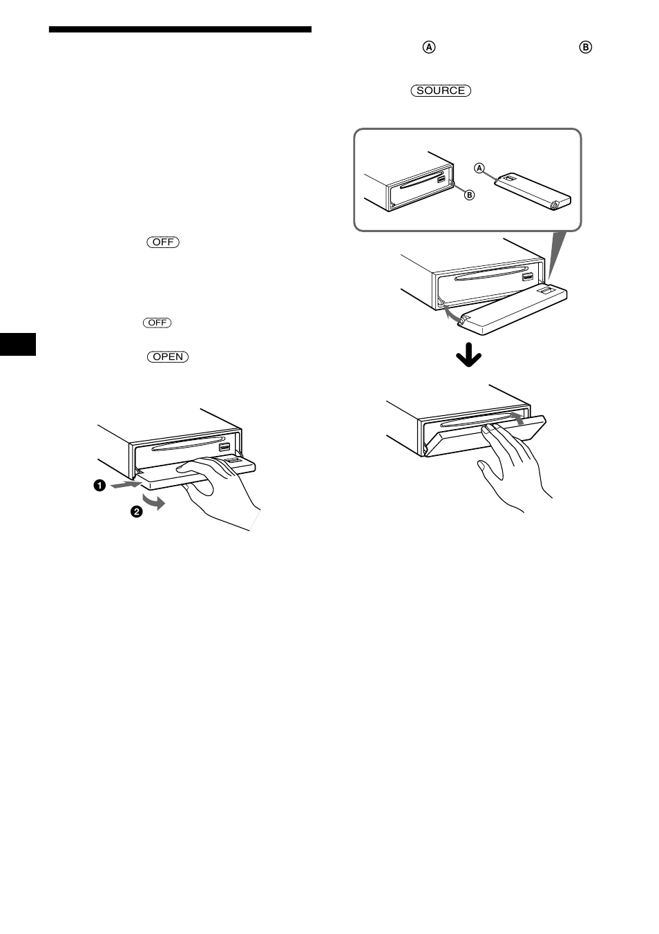 8dépose de la façade | Sony CDX-CA650V User Manual | Page 64 / 138