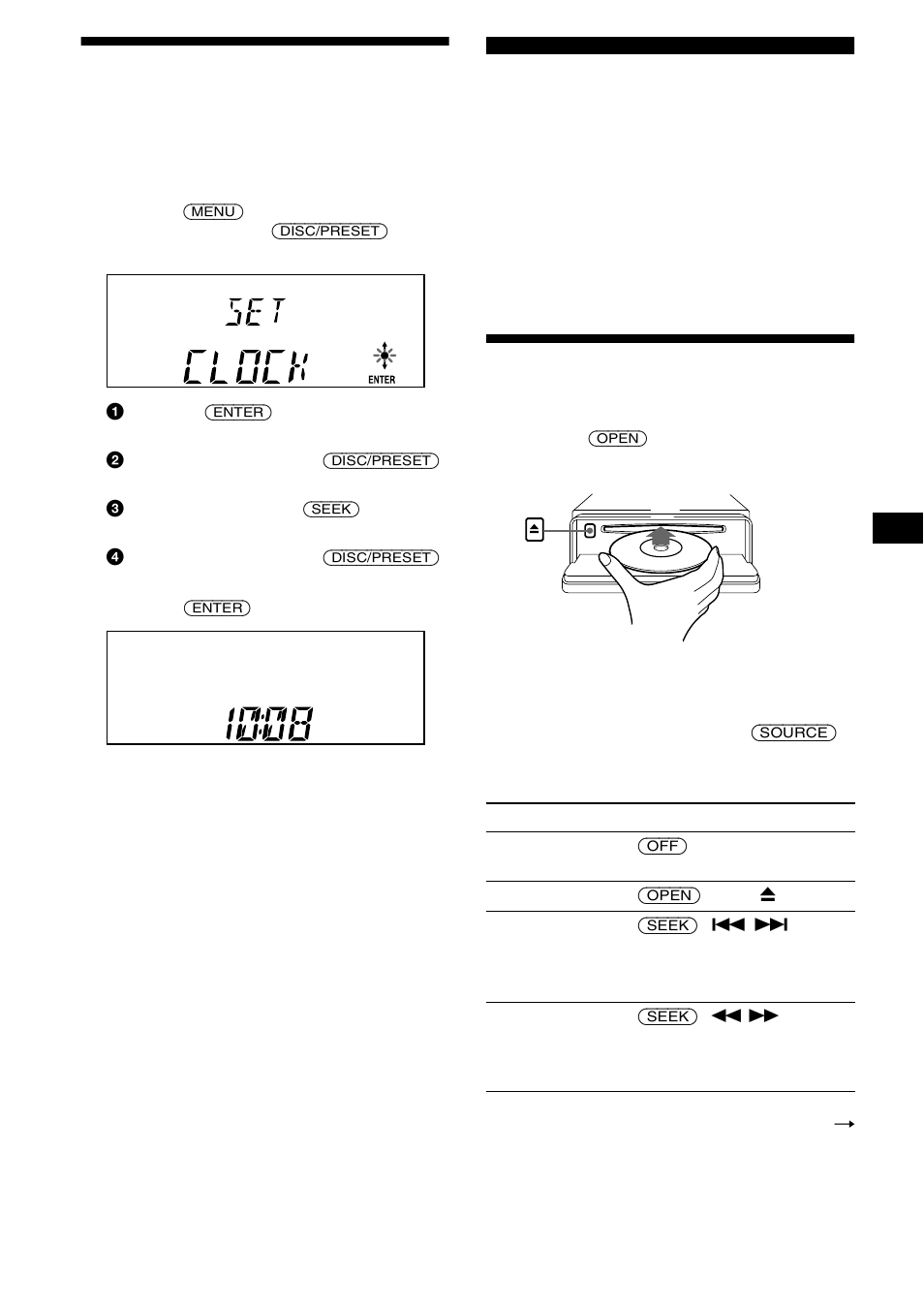 Impostazione dell’orologio, Lettore cd unità cd/md (opzionale), Cd-speler cd/md-apparatuur (los verkrijgbaar) | 9impostazione dell’orologio, Riproduzione di un disco | Sony CDX-CA650V User Manual | Page 91 / 138