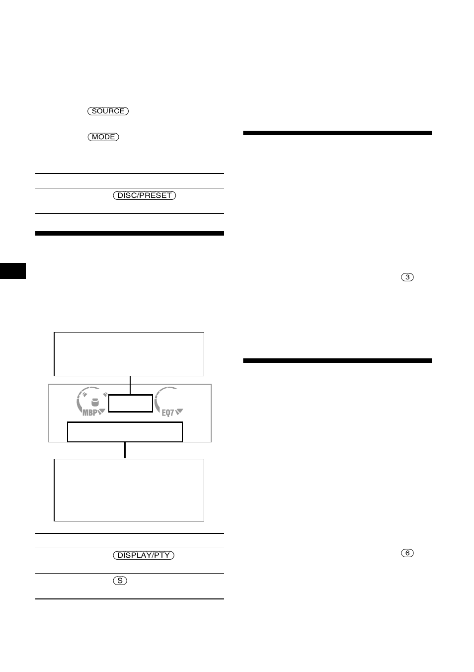 Voci del display, Riproduzione ripetuta dei brani, Riproduzione dei brani in ordine casuale | Sony CDX-CA650V User Manual | Page 92 / 138