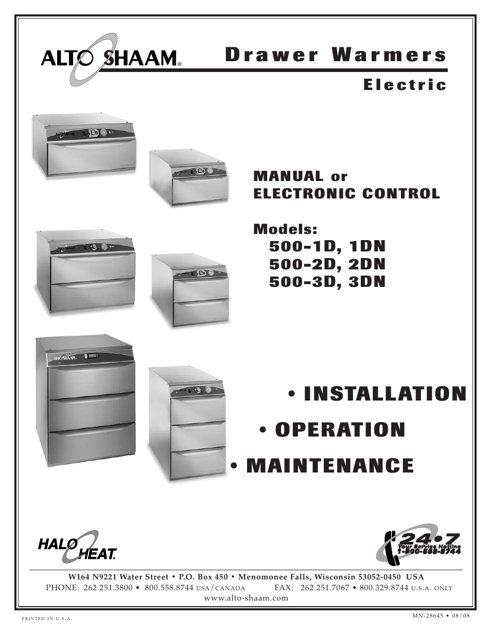 Alto-Shaam 1DN User Manual | 33 pages