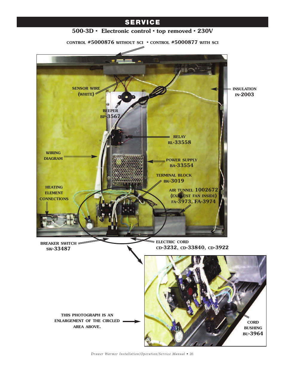 3d • electronic control • top removed • 230v | Alto-Shaam 1DN User Manual | Page 21 / 33