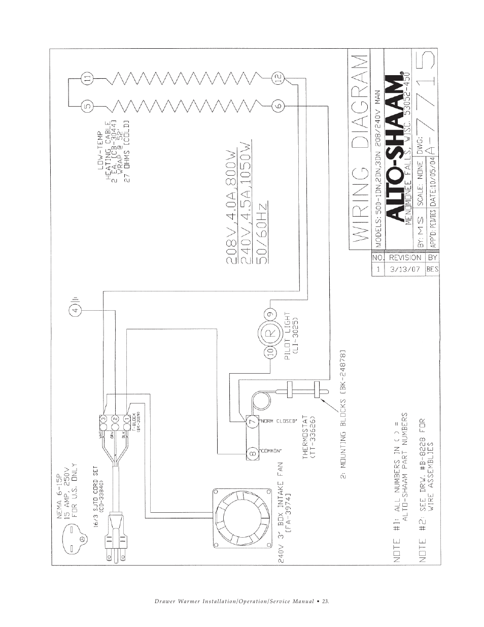 Alto-Shaam 1DN User Manual | Page 24 / 33