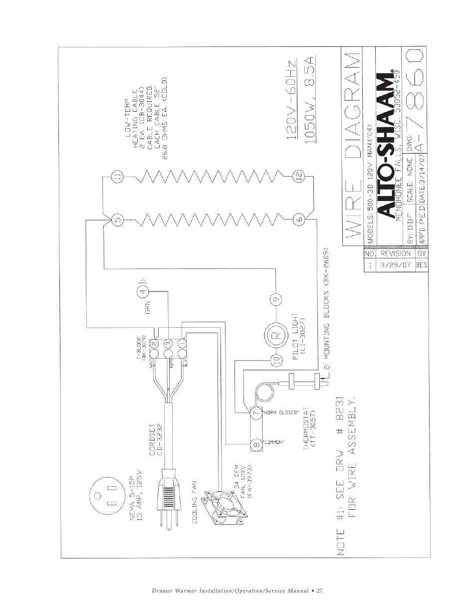 Alto-Shaam 1DN User Manual | Page 28 / 33
