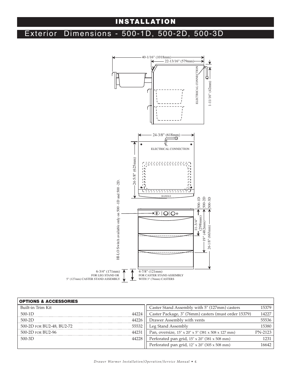 I n s ta l l at i o n | Alto-Shaam 1DN User Manual | Page 5 / 33