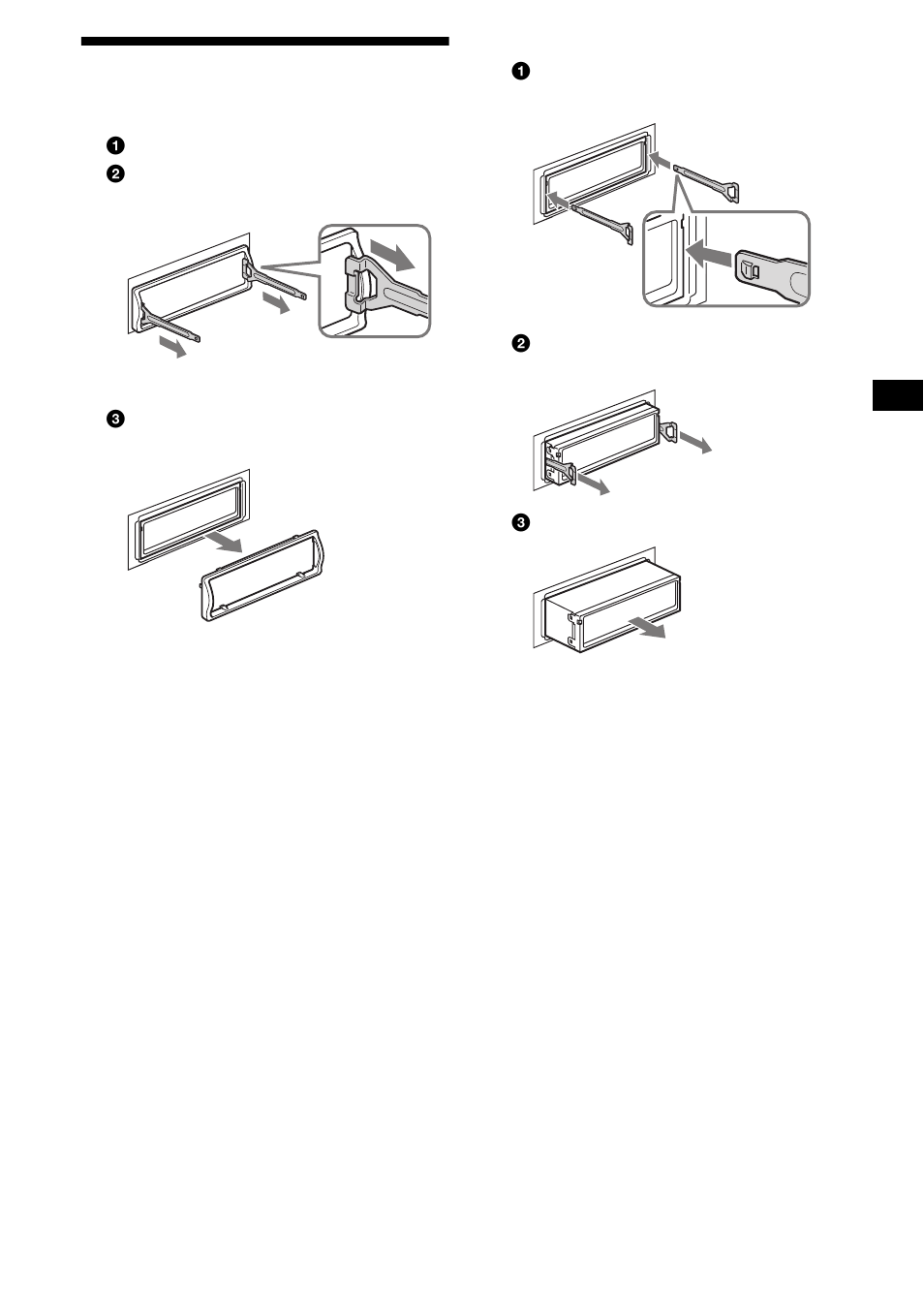 Removing the unit, 15 removing the unit | Sony CDX-S1000 User Manual | Page 15 / 92