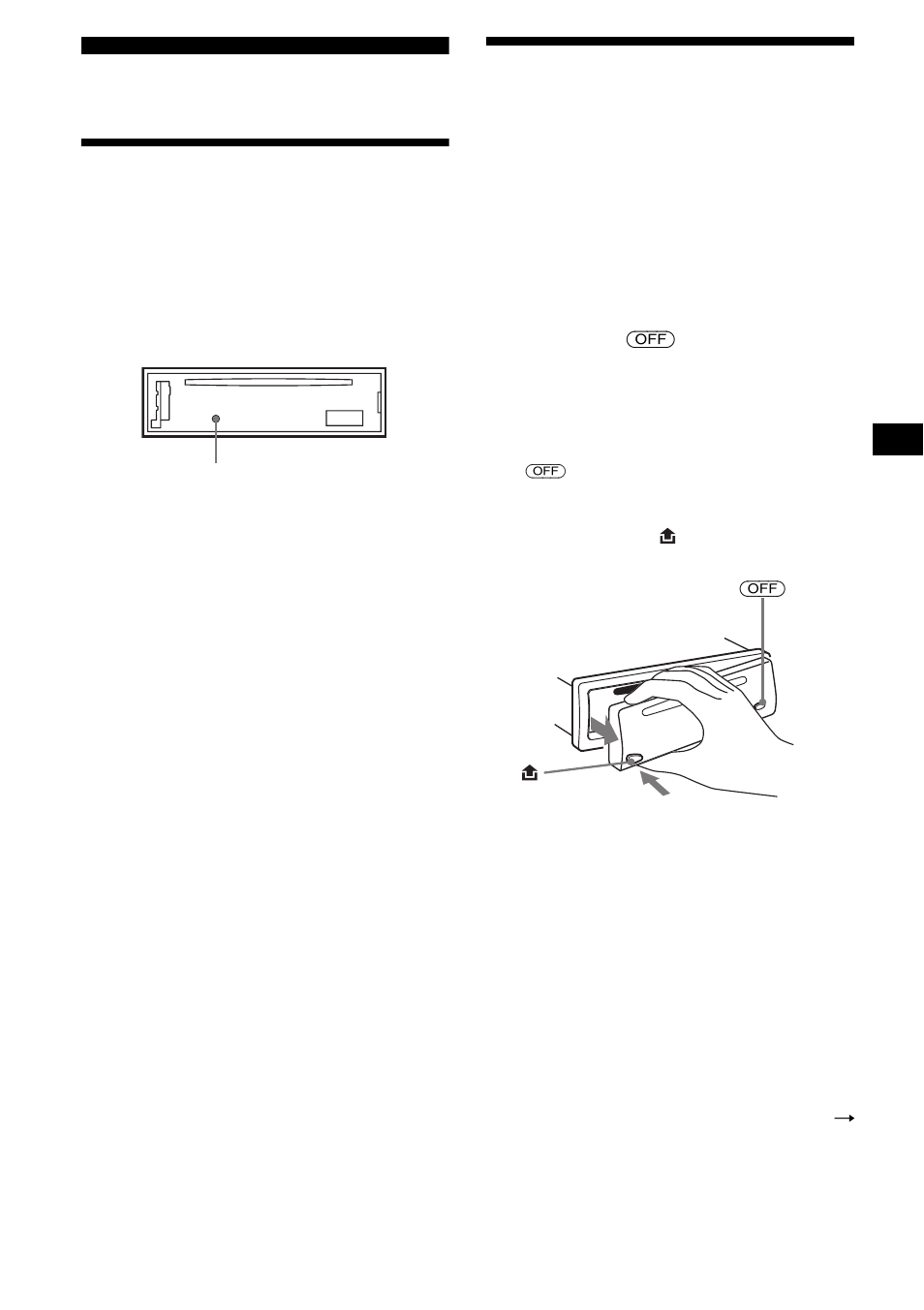 Vorbereitungen, Zurücksetzen des geräts, Abnehmen der frontplatte | Zurücksetzen des geräts abnehmen der frontplatte | Sony CDX-S1000 User Manual | Page 25 / 92