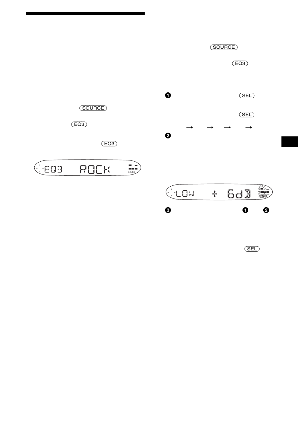 Einstellen des equalizers (eq3), 13 einstellen des equalizers (eq3) | Sony CDX-S1000 User Manual | Page 31 / 92