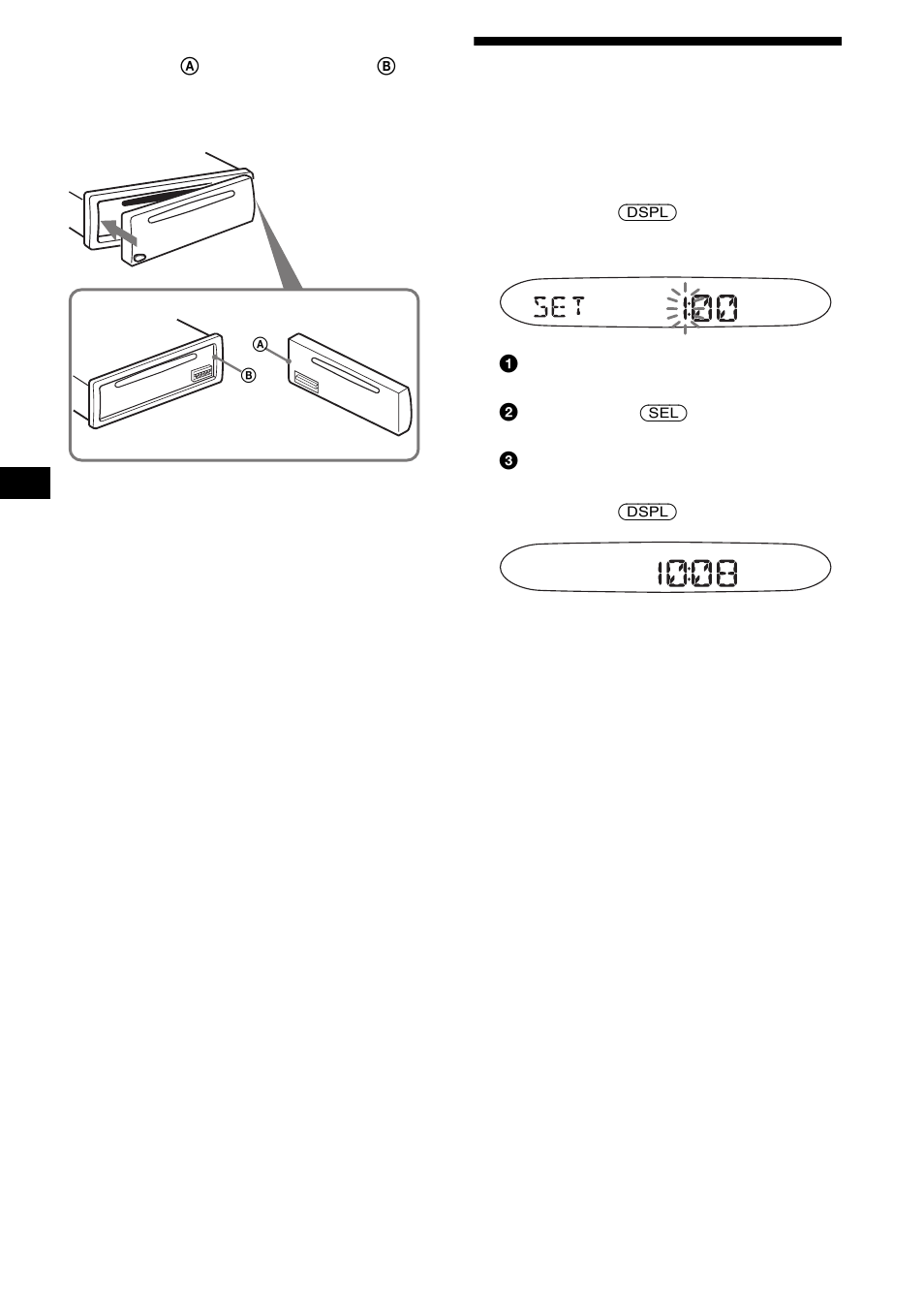 Réglage de l’horloge | Sony CDX-S1000 User Manual | Page 44 / 92