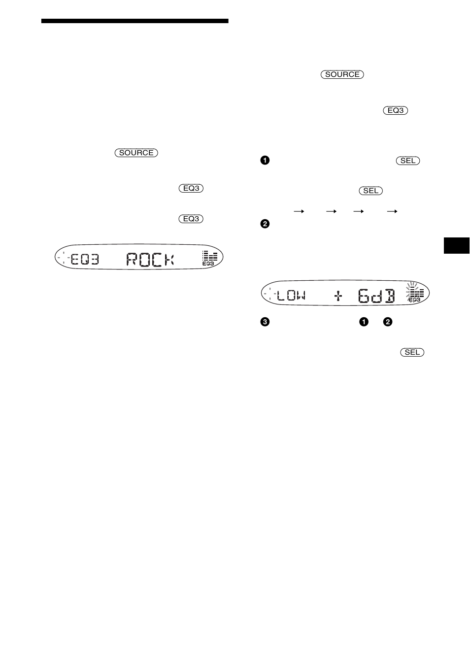 Réglage de l’égaliseur (eq3), 13 réglage de l’égaliseur (eq3) | Sony CDX-S1000 User Manual | Page 49 / 92