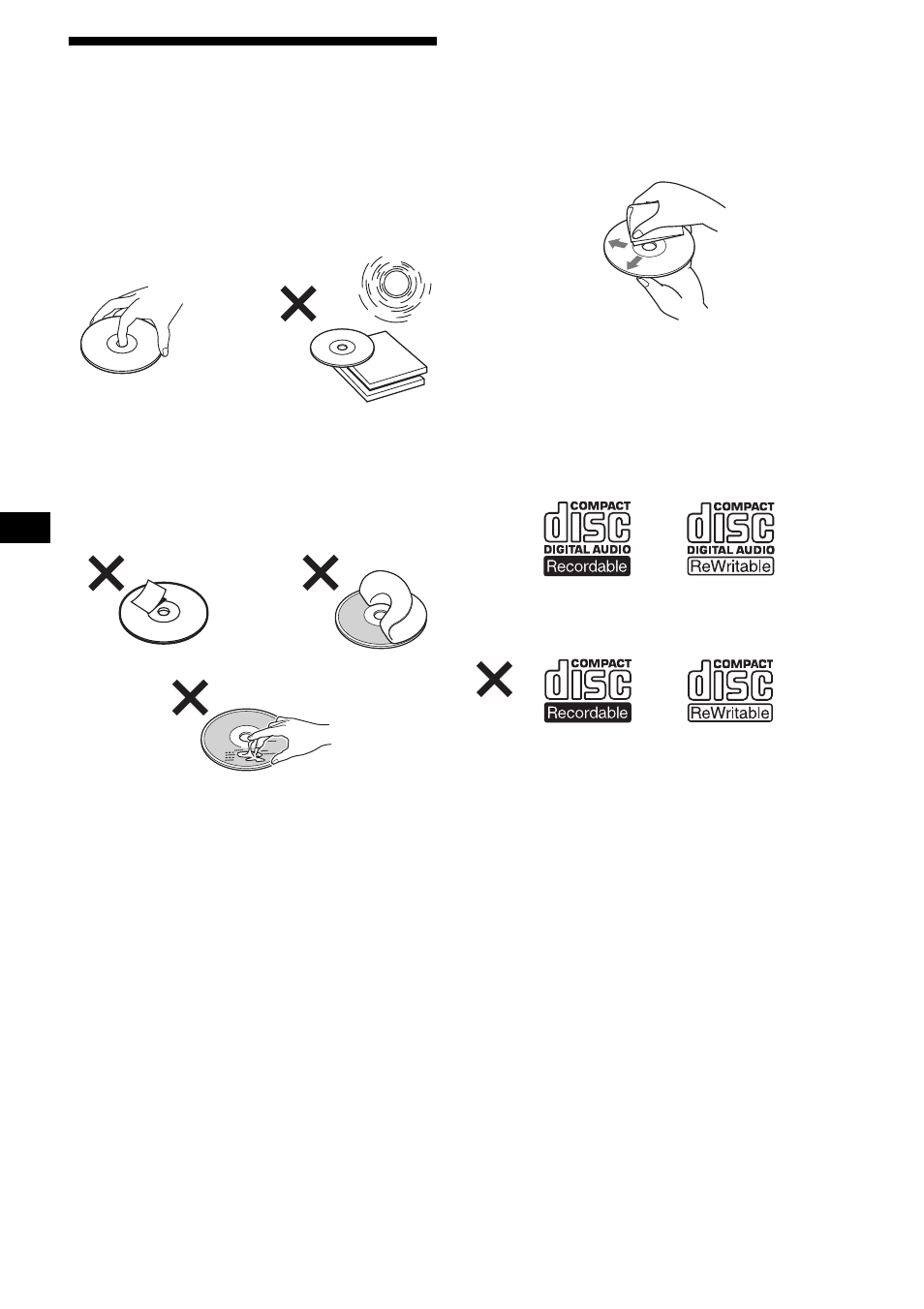 Note sui dischi | Sony CDX-S1000 User Manual | Page 60 / 92