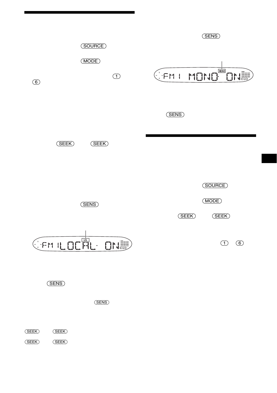 Ricezione delle stazioni memorizzate, Memorizzazione delle stazioni desiderate, Desiderate | Sony CDX-S1000 User Manual | Page 65 / 92