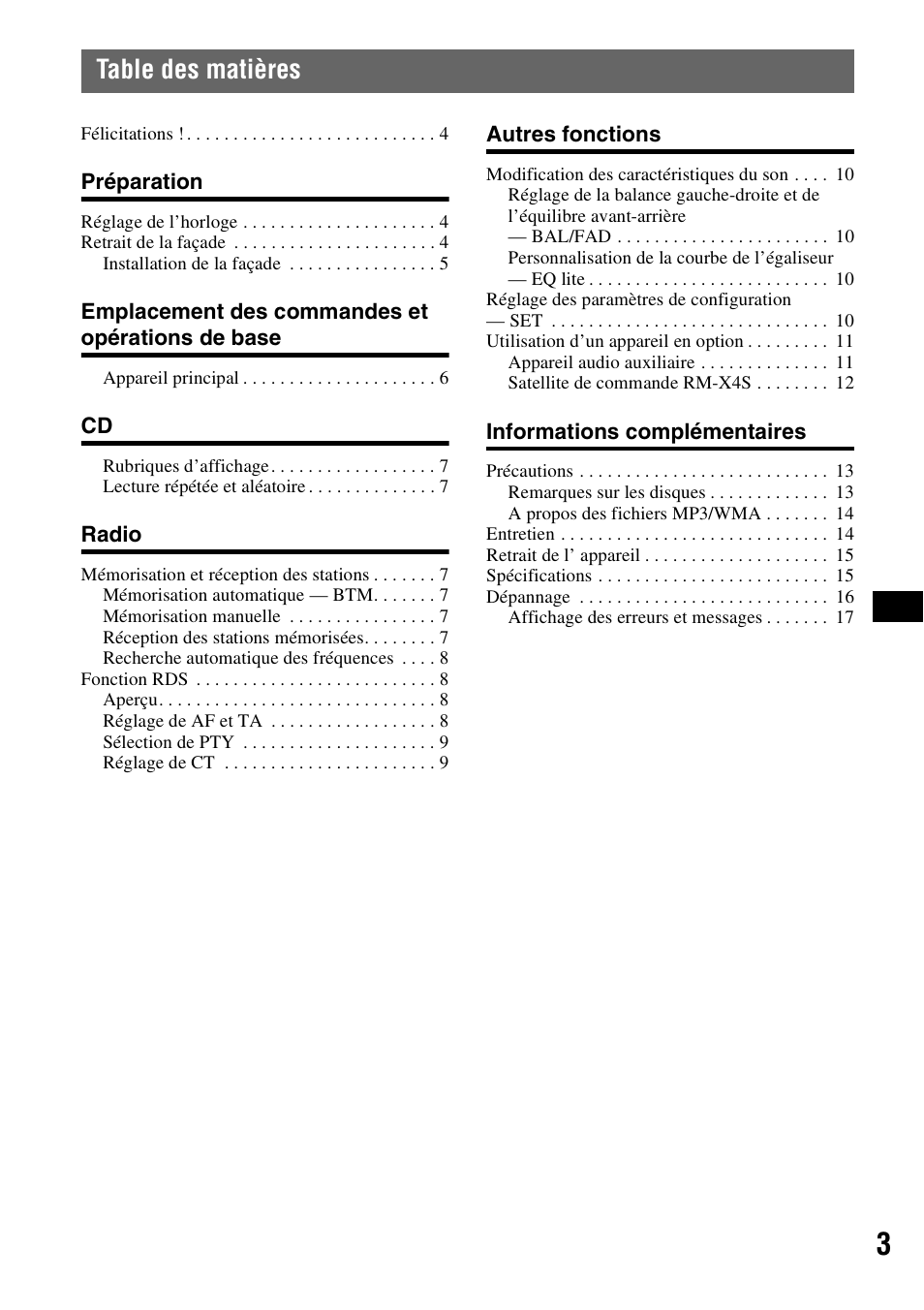Sony CDX-GT215C User Manual | Page 37 / 88