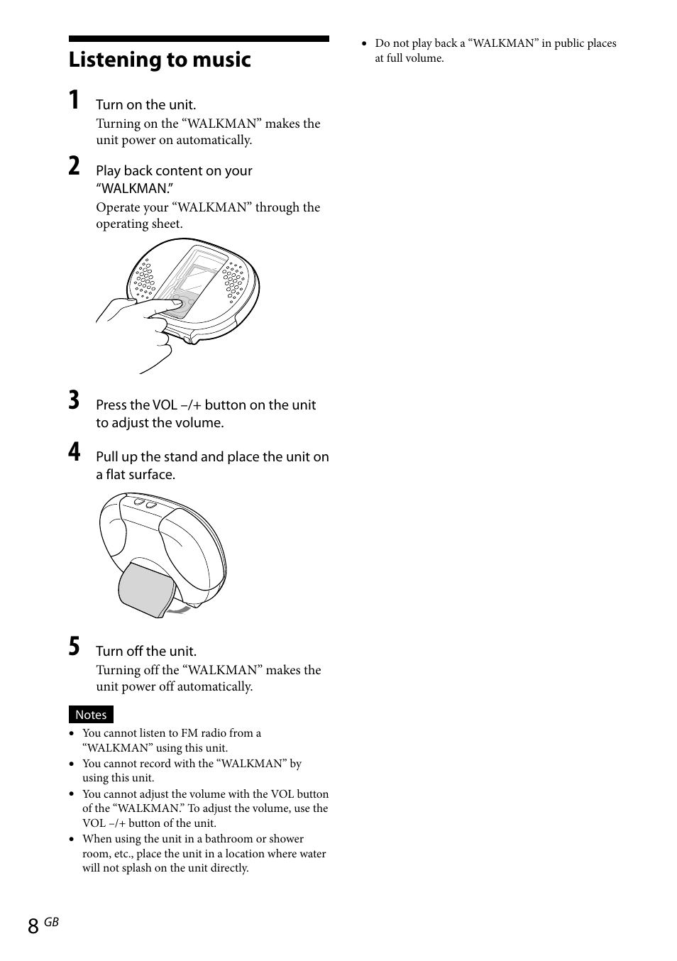 Listening to music | Sony RDP-NWR100 User Manual | Page 8 / 156