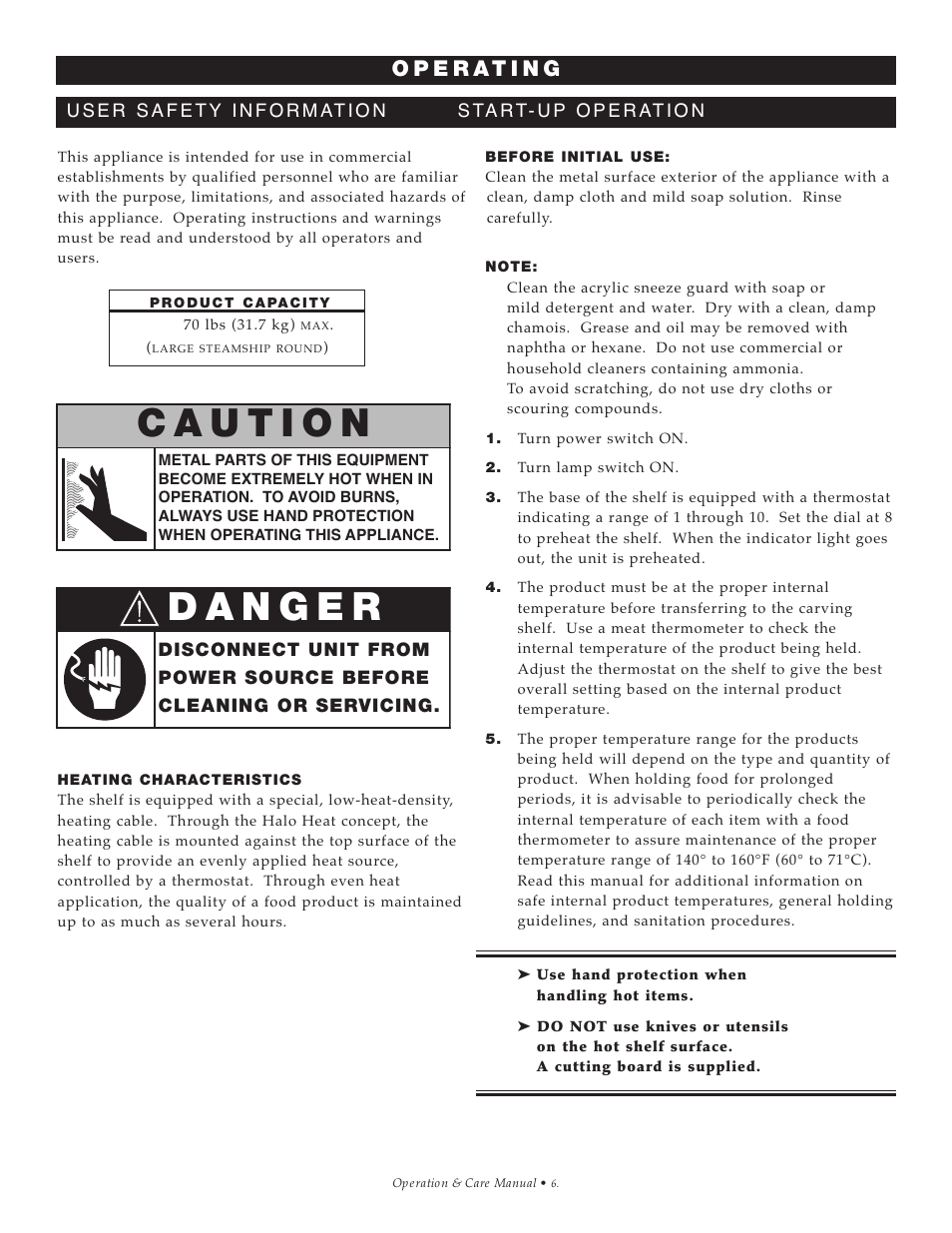 Alto-Shaam Hot Carving Shelf 100-HSL/BCS-2S User Manual | Page 7 / 19