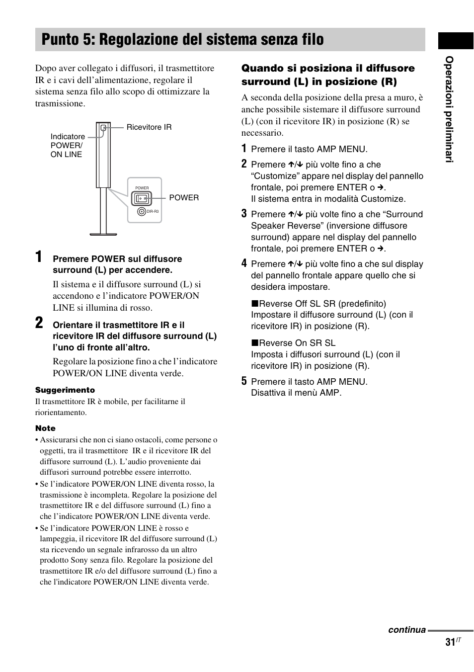 Punto 5: regolazione del sistema senza filo, Punto 5: regolazione del, Sistema senza filo | Sony DAV-LF1 User Manual | Page 151 / 488