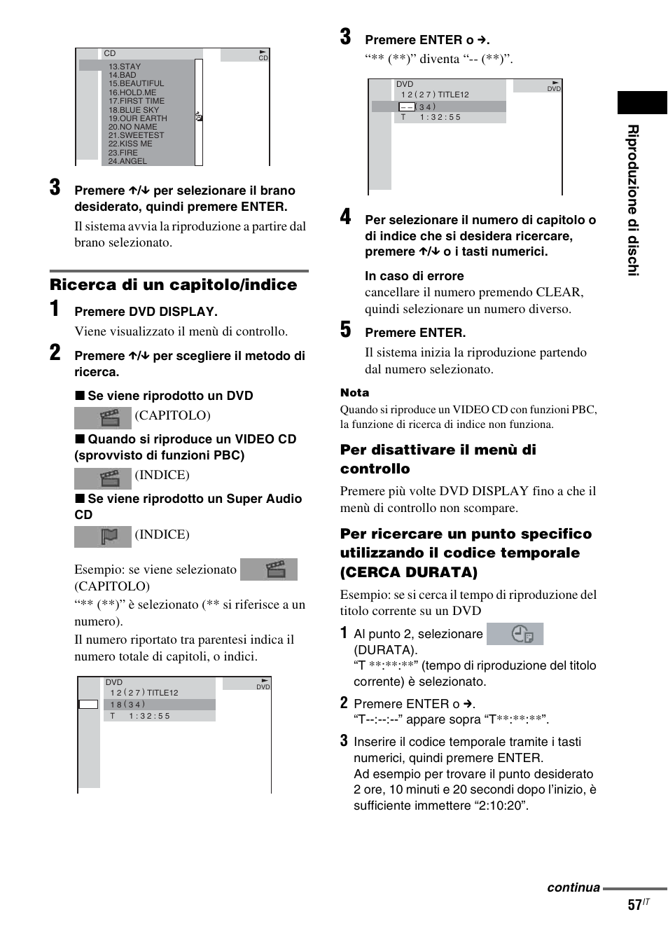 Ricerca di un capitolo/indice | Sony DAV-LF1 User Manual | Page 177 / 488