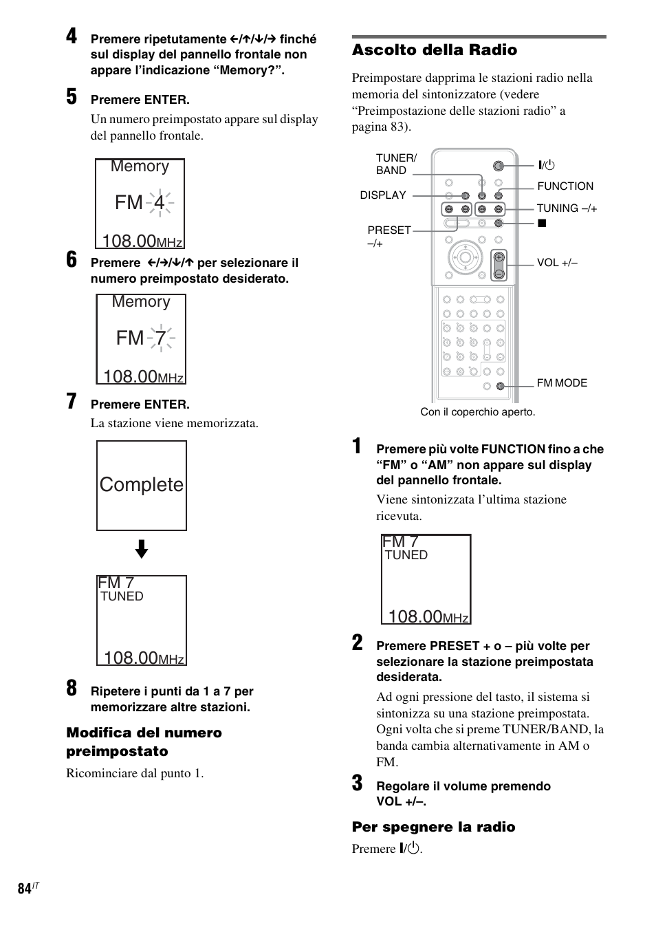Fm 4, Fm 7 complete | Sony DAV-LF1 User Manual | Page 204 / 488