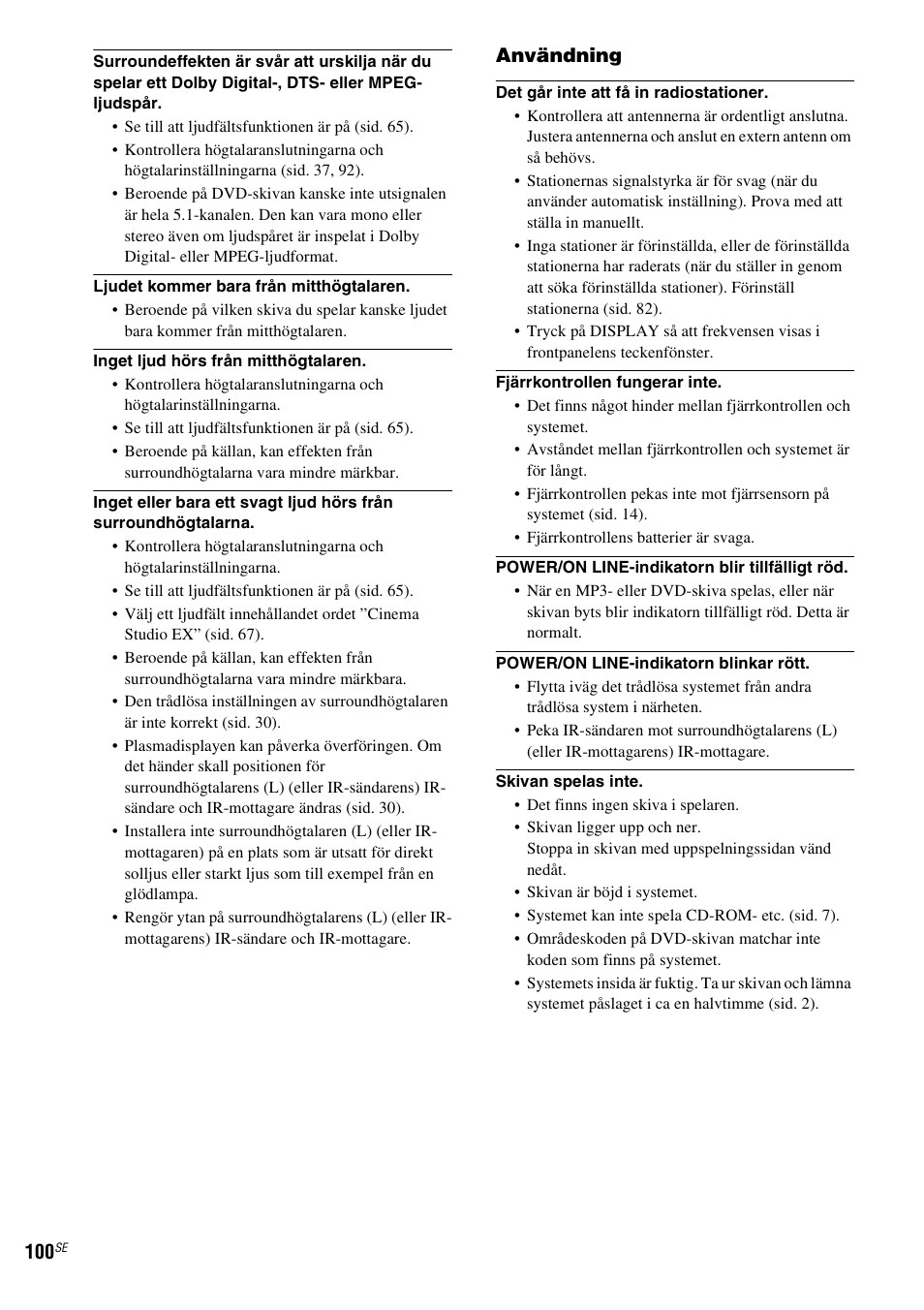 Användning | Sony DAV-LF1 User Manual | Page 340 / 488