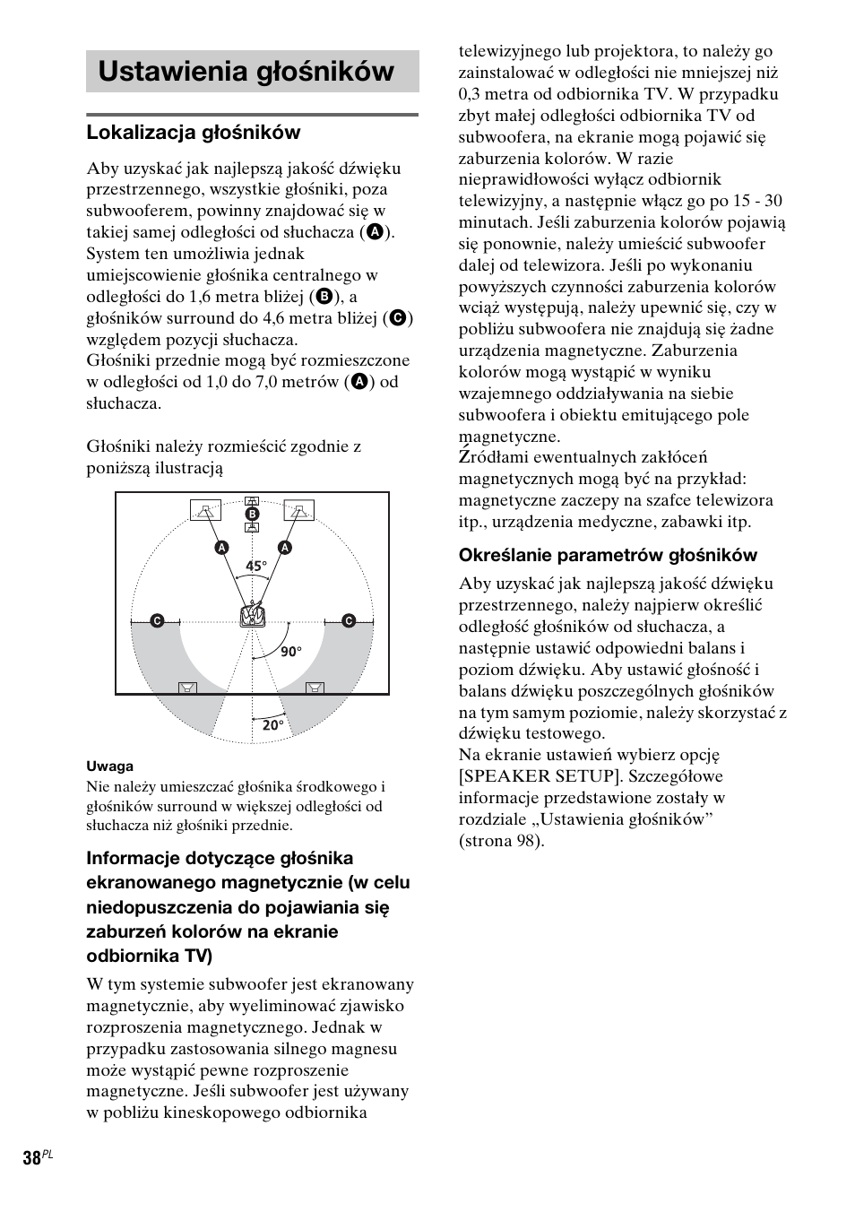Ustawienia głośników | Sony DAV-LF1 User Manual | Page 396 / 488