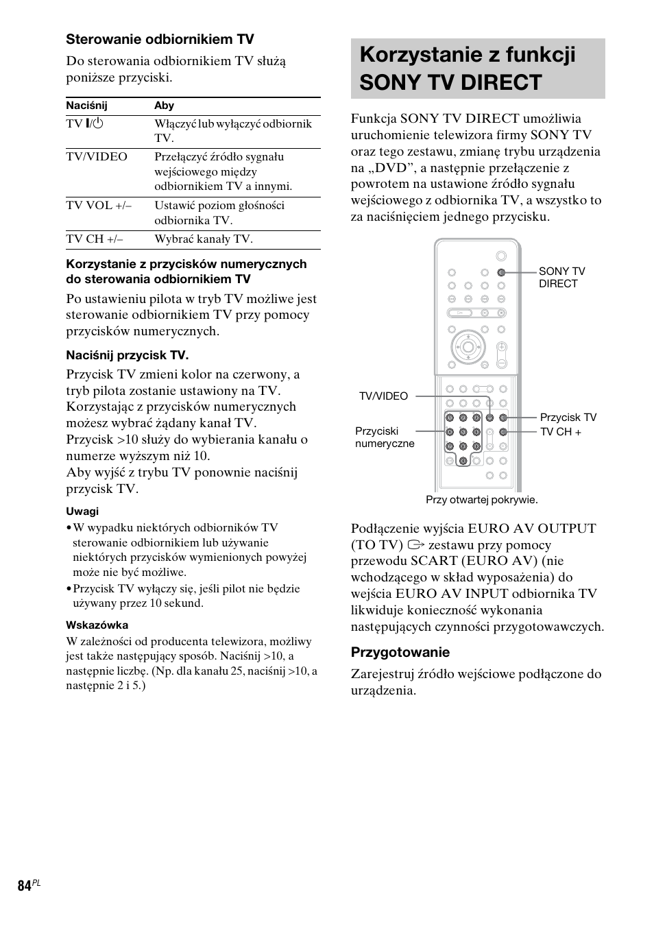 Korzystanie z funkcji sony tv direct, Korzystanie z funkcji sony tv, Direct | Sony DAV-LF1 User Manual | Page 442 / 488
