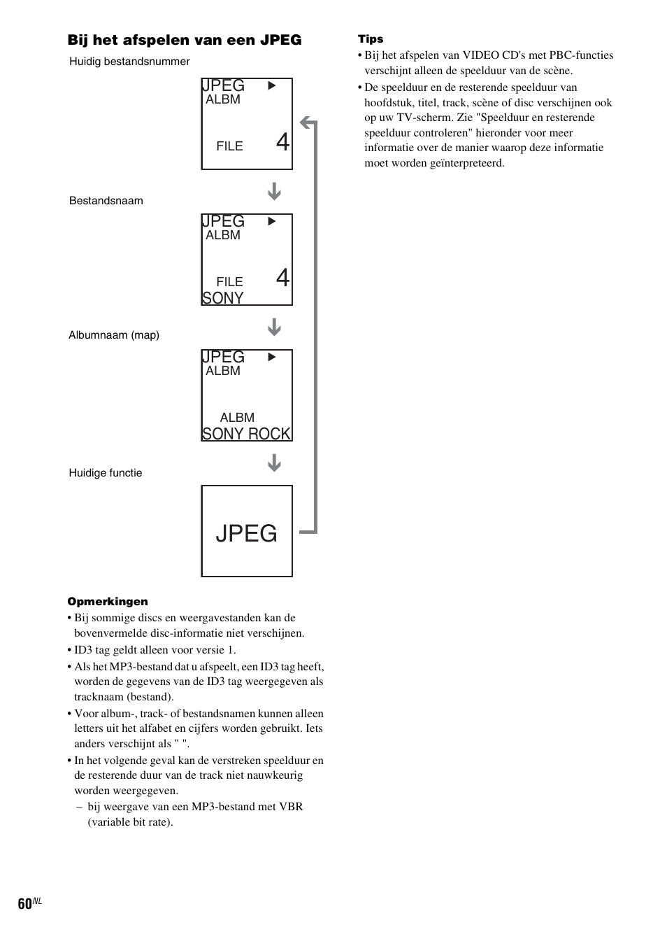 Jpeg, Sony, Sony rock | Sony DAV-LF1 User Manual | Page 60 / 488