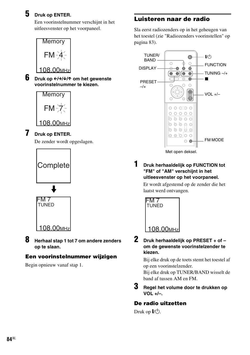 Fm 4, Fm 7 complete | Sony DAV-LF1 User Manual | Page 84 / 488