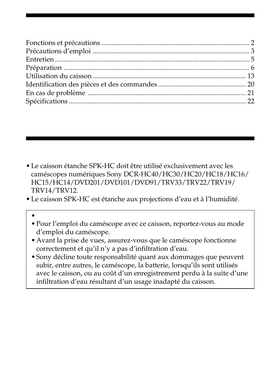 Sony SPK-HC User Manual | Page 24 / 292