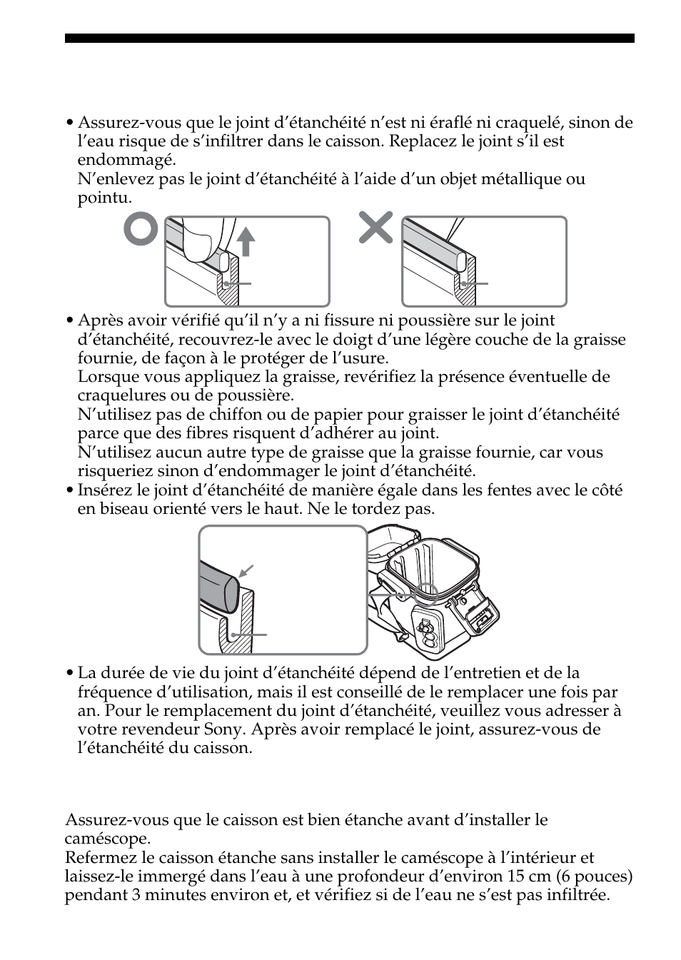 Précautions d’emploi (suite) | Sony SPK-HC User Manual | Page 26 / 292