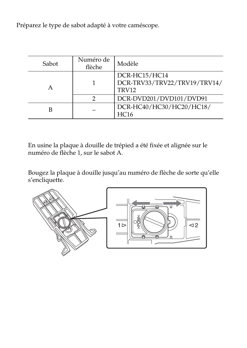 Fr sélection du sabot de montage du caméscope | Sony SPK-HC User Manual | Page 29 / 292