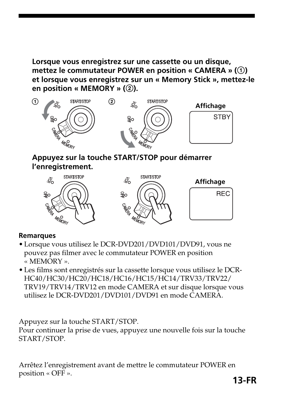 Utilisation du caisson, Prise de vue | Sony SPK-HC User Manual | Page 35 / 292