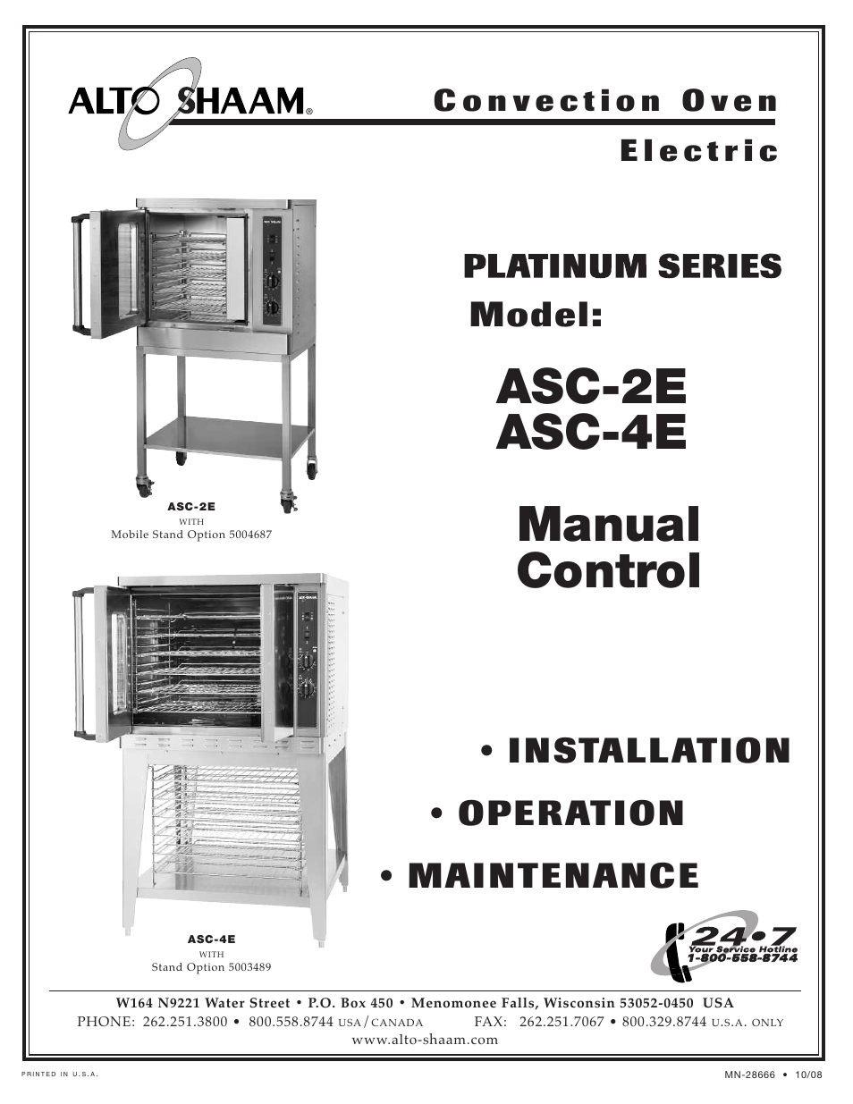 Alto-Shaam ASC-2E User Manual | 33 pages