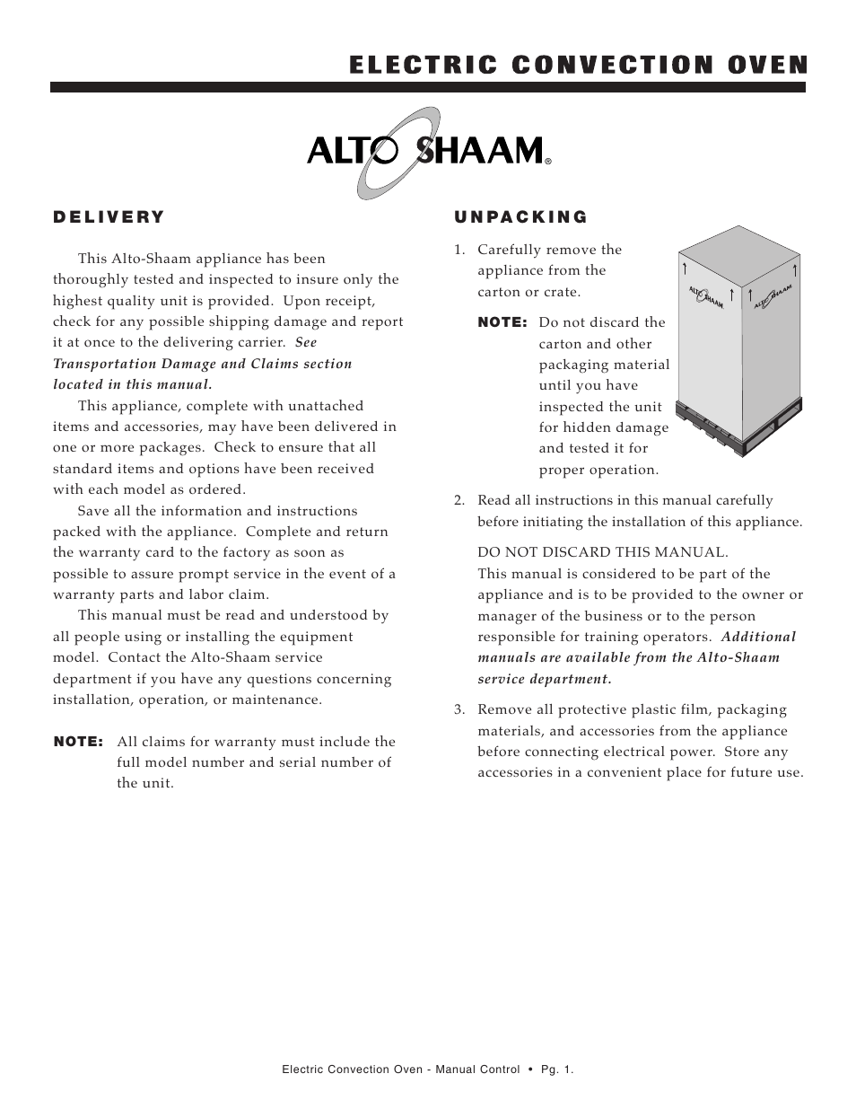 Alto-Shaam ASC-2E User Manual | Page 2 / 33