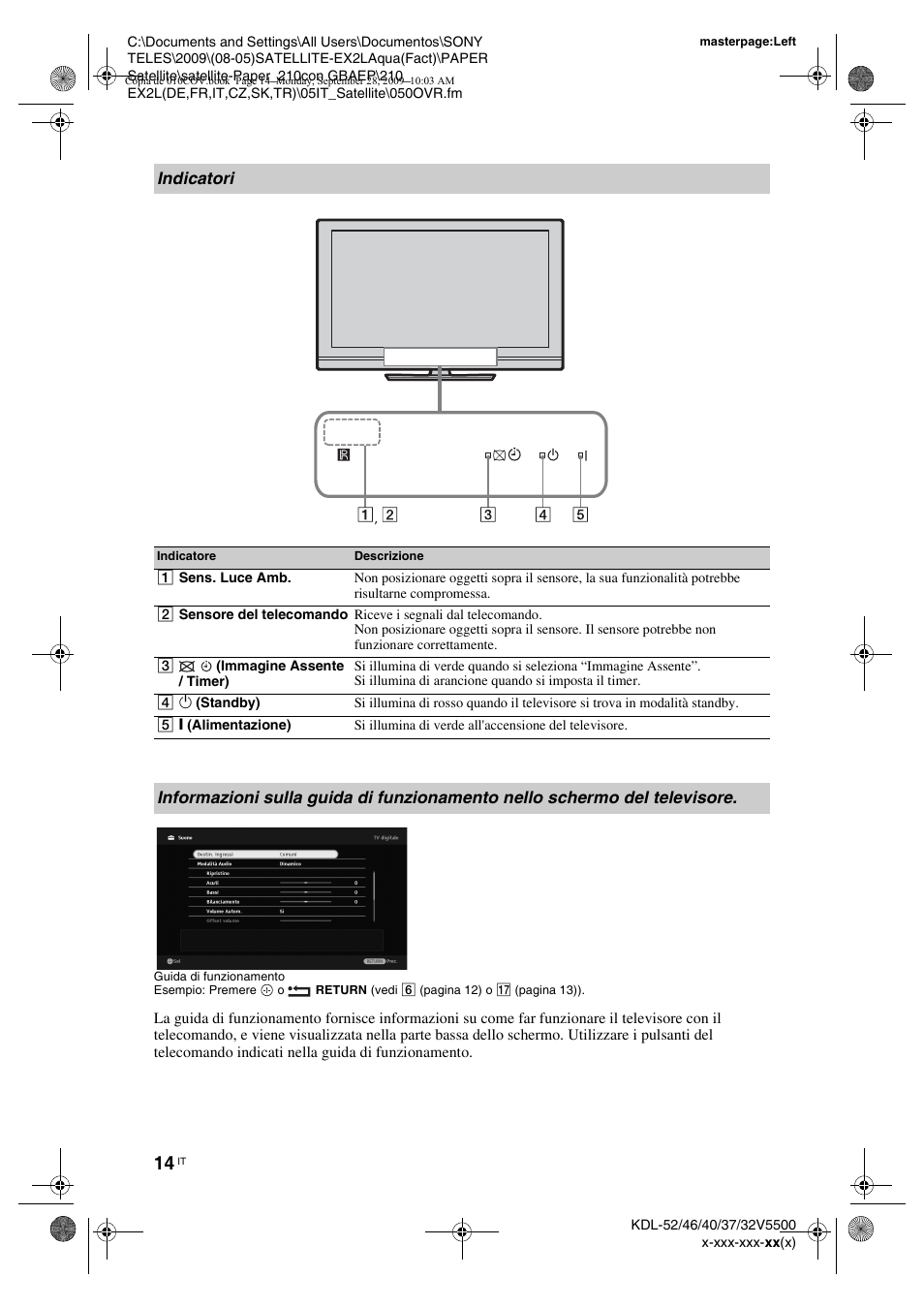 Indicatori | Sony KDL-37W5810 User Manual | Page 118 / 186