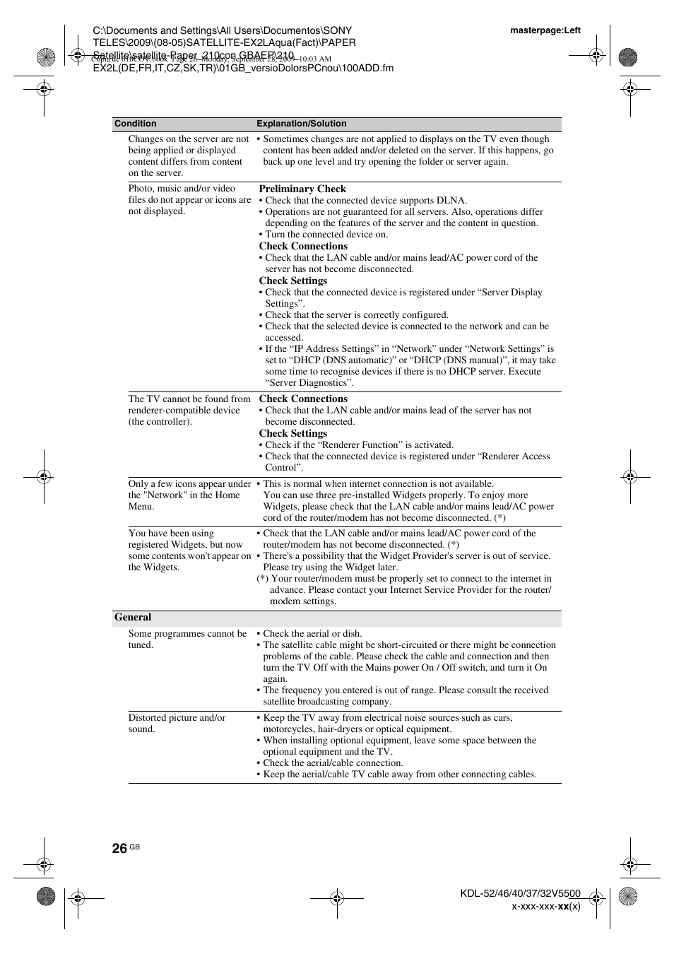 Sony KDL-37W5810 User Manual | Page 26 / 186