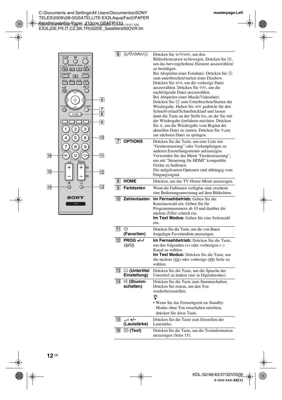 Sony KDL-37W5810 User Manual | Page 38 / 186