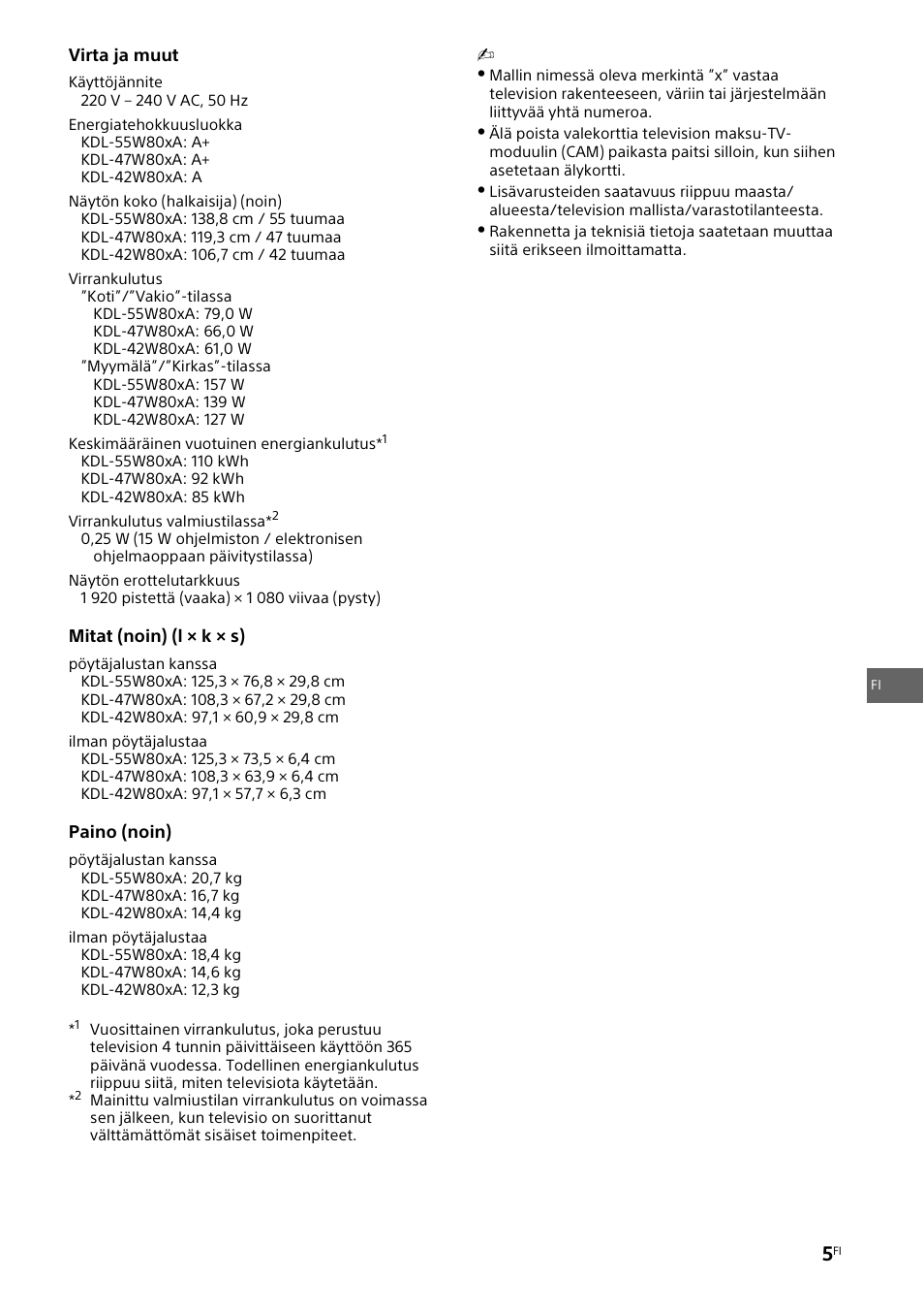 Sony KDL-42W805A User Manual | Page 43 / 92