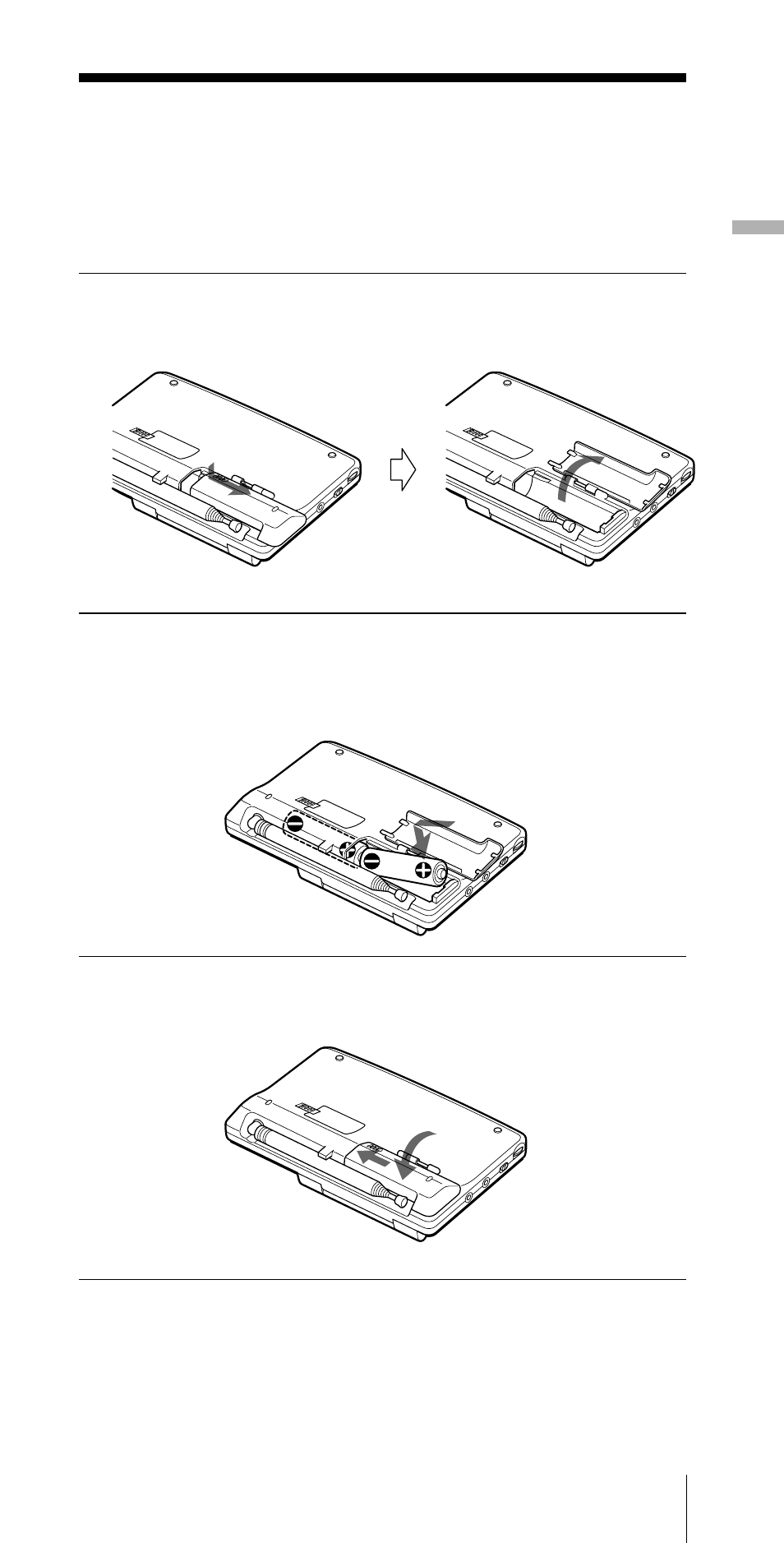 Fontes de alimentação, Funcionamento com pilhas | Sony ICF-SW07 User Manual | Page 109 / 252