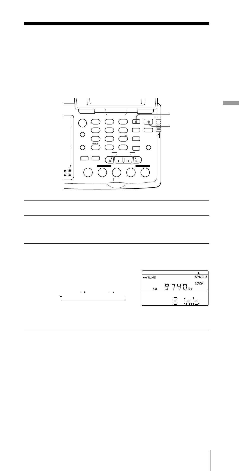 Rilevazione sincrona, Premere power on/off per accendere la radio, Sintonizzare la stazione desiderata | Ascolto della radio, Power on/off sync | Sony ICF-SW07 User Manual | Page 231 / 252