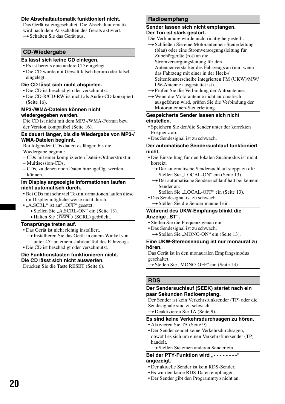 Sony CDX-GT383A User Manual | Page 40 / 104