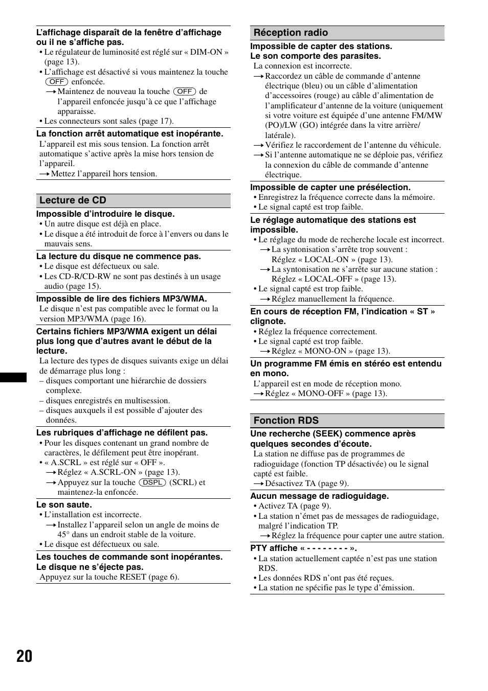 Sony CDX-GT383A User Manual | Page 60 / 104