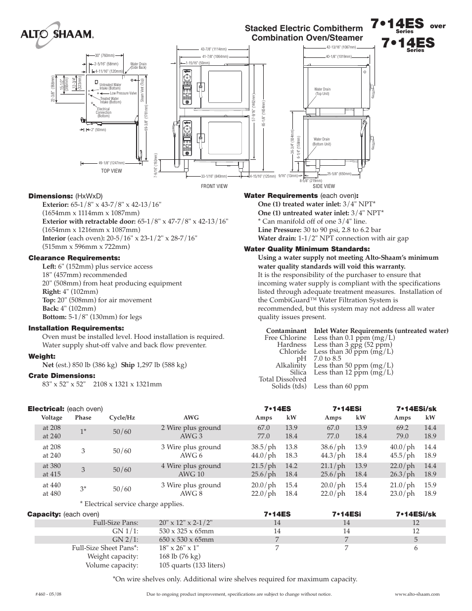 7•14es | Alto-Shaam Combitherm 7.14ES Series User Manual | Page 2 / 4