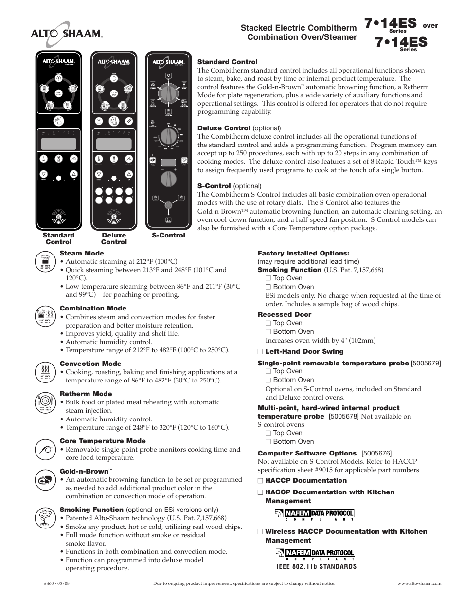 7•14es | Alto-Shaam Combitherm 7.14ES Series User Manual | Page 3 / 4