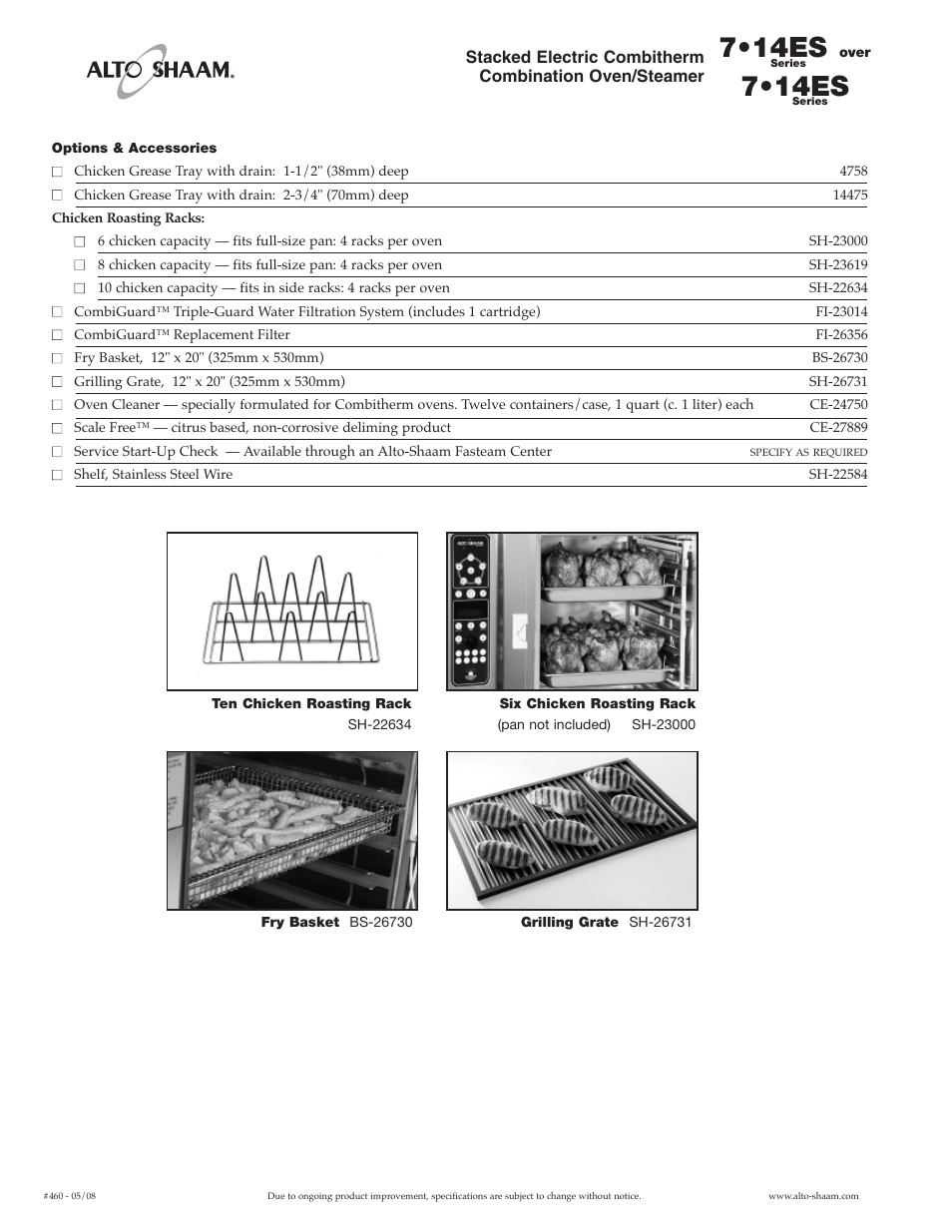 7•14es | Alto-Shaam Combitherm 7.14ES Series User Manual | Page 4 / 4