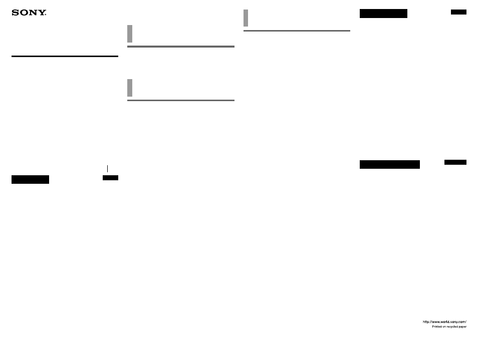 Sony PCGA-PRFX1 User Manual | 2 pages