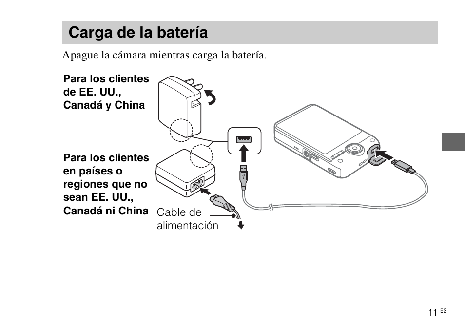 Carga de la batería | Sony DSC-WX220 User Manual | Page 113 / 499